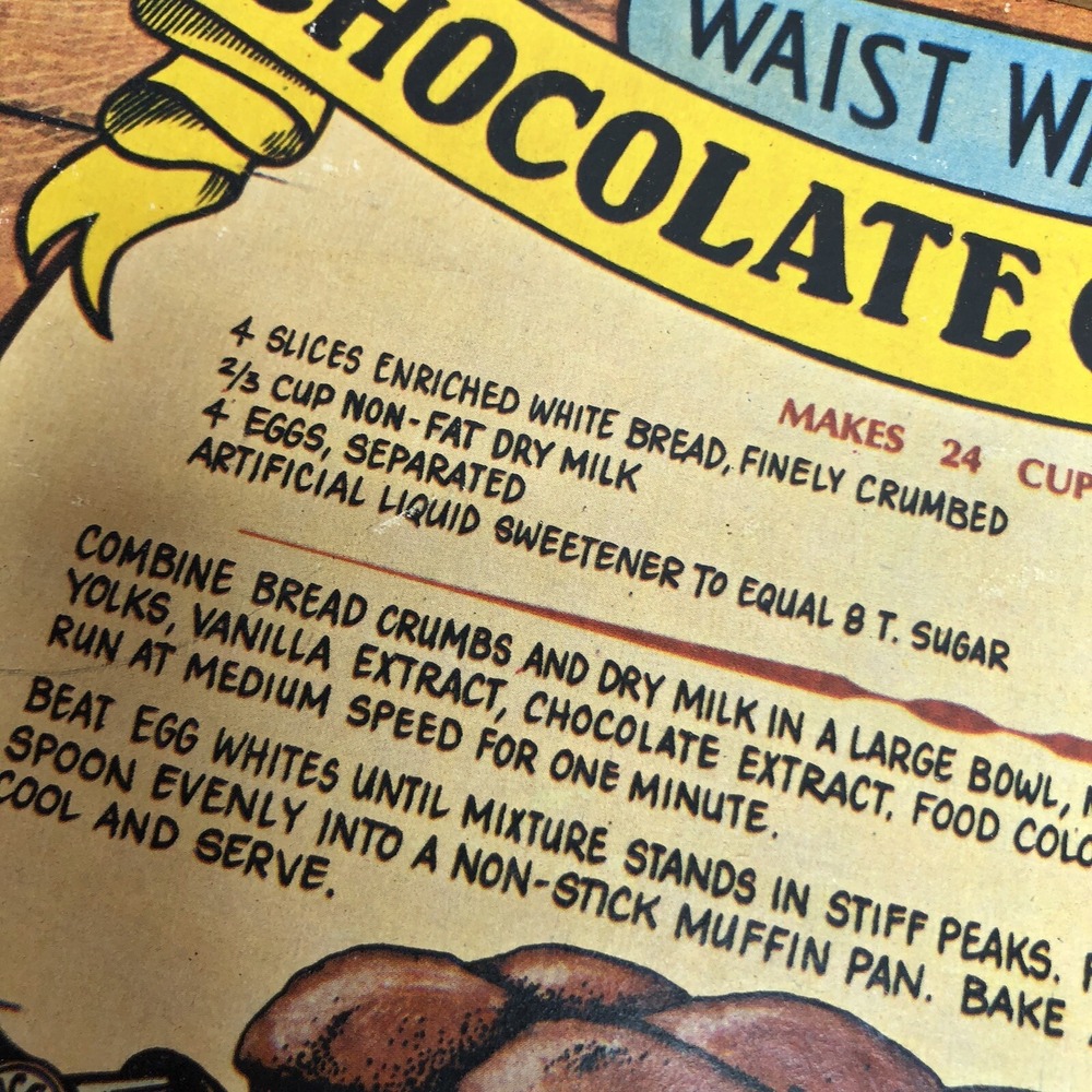 Vintage Wooden Sign Waist Watchers Choclate Cupcakes‎ 9.5" x 6.5" - Picture 4 of 6
